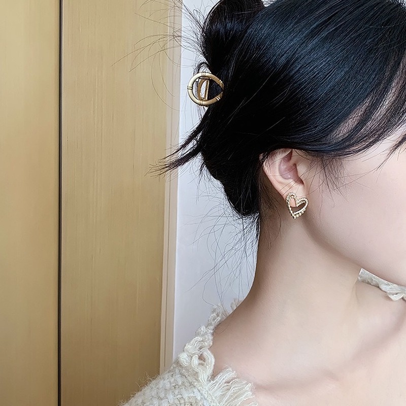 Anting Tusuk Sterling Silver 925 Bentuk Hati Untuk Wanita