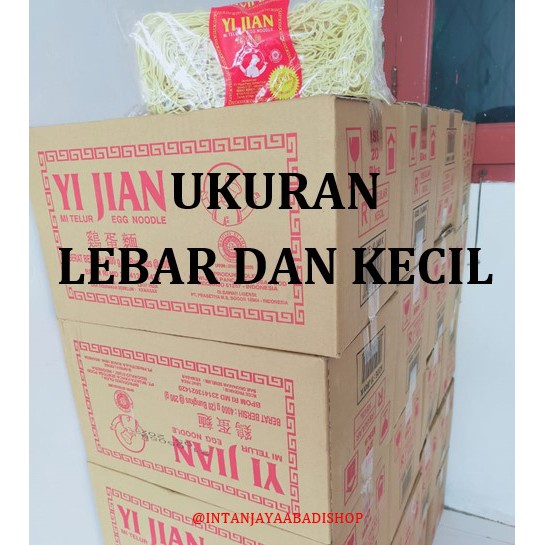 

Mie Telur Yi Jian / Mie Telor Ukuran KECIL dan LEBAR Per karton Depok