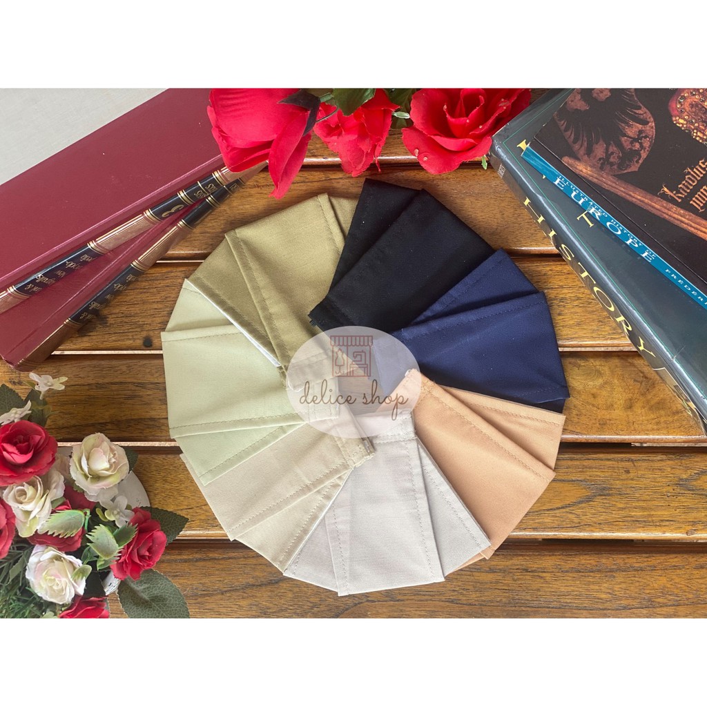 Download Masker Kain 3D Polos 3 Ply (3 Lapis) Earloop Premium Quality | Shopee Indonesia