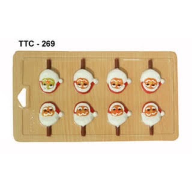 Mika cetakan coklat stick cetakan permen lolipop Natal Santa Clause ttc 269