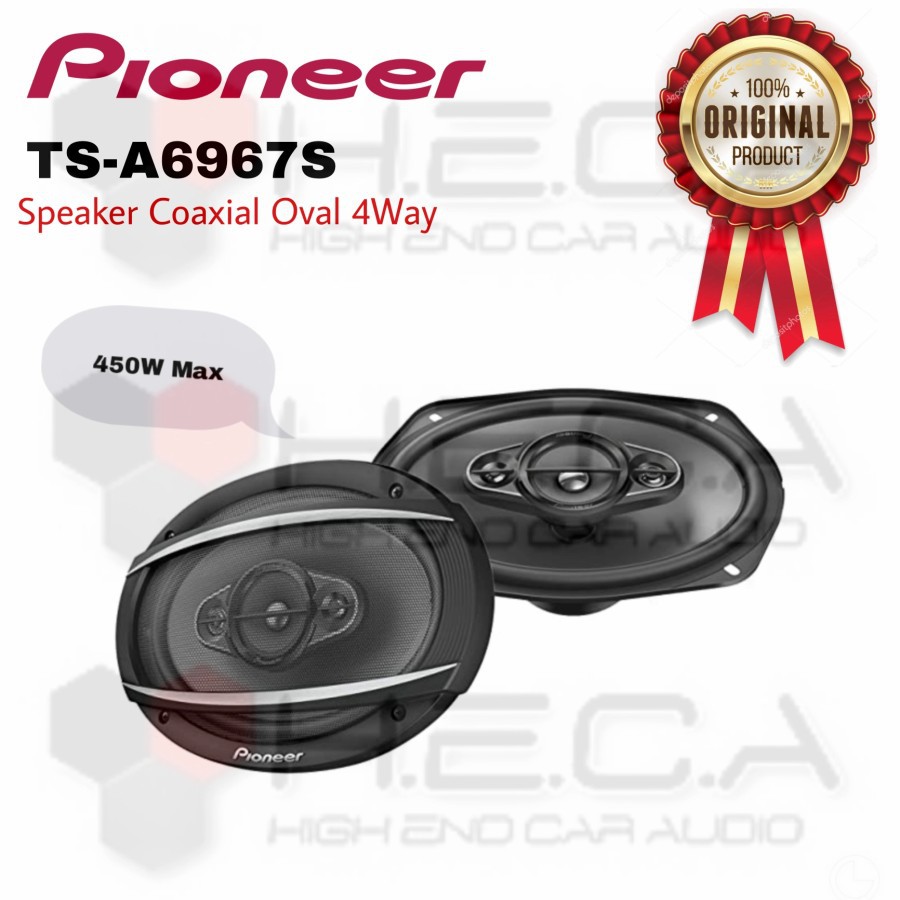 Pioneer TS-A6967S Speaker Coaxial Oval 4-Way TSA6967S Mobil Ovale