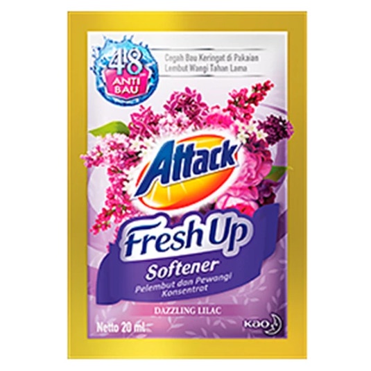 Attack Fresh Up Softener Dazzling Lilac 20ml (6 Sachet)