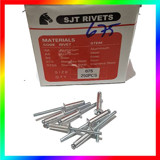 10 PCS PAKU RIVET PAKU TEMBAK KELING SJT 649