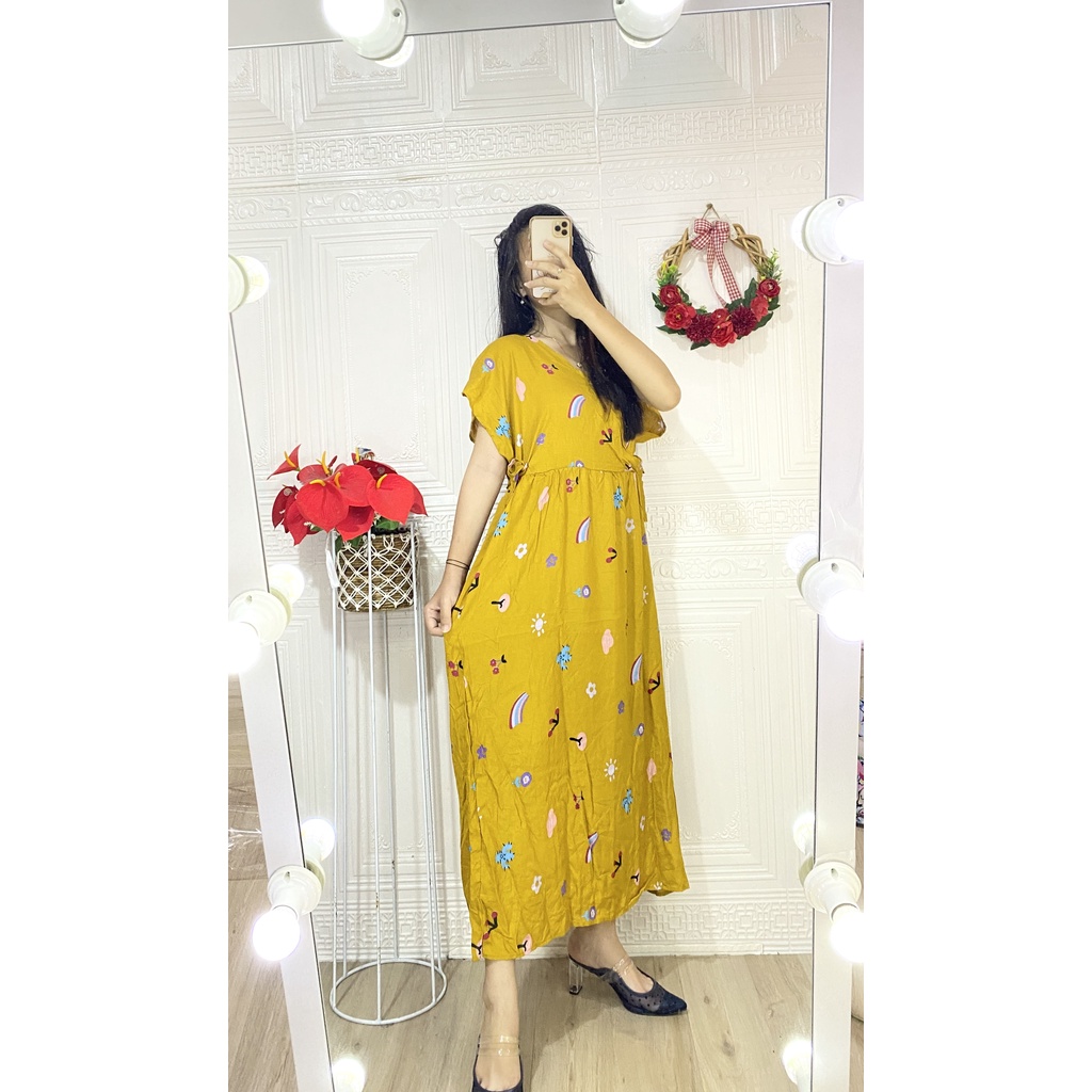 DASTER KIMONO PANJANG / KIMONO TALI SAMPING BUSUI KEKINIAN-K-Maureen