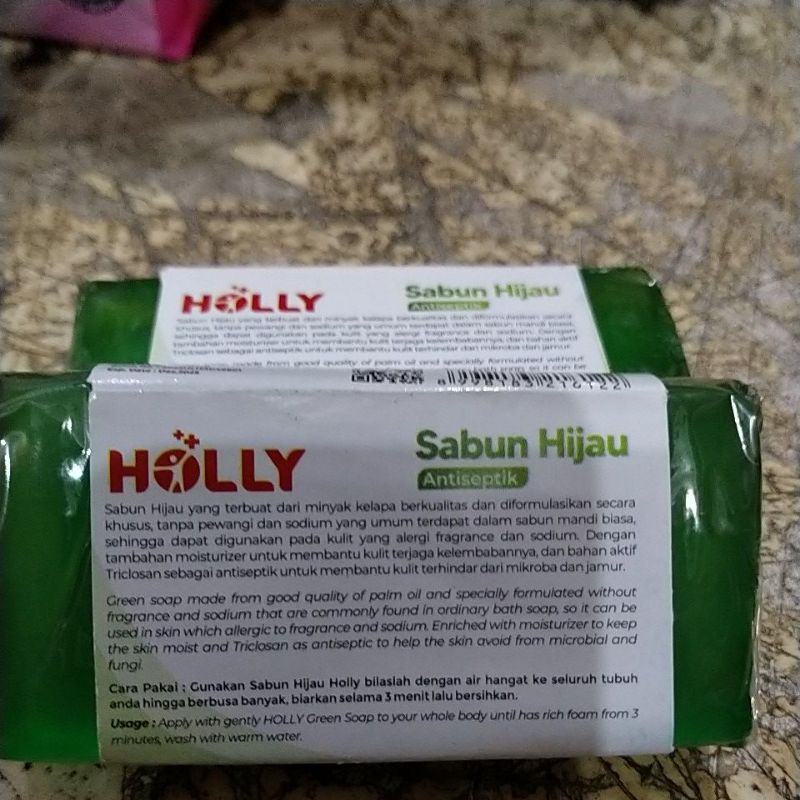 Sabun holly hijau asli 40g,per pcs.