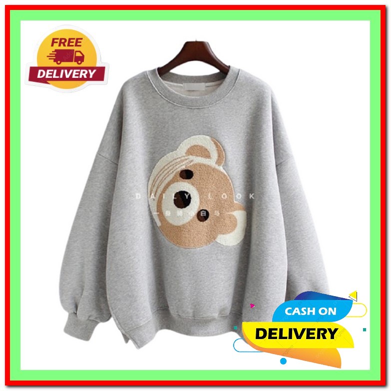 Sweater Oversize Premium Basic Crewneck Polos Cewek Terbaru Original Switer Polos Korean Style Wanit