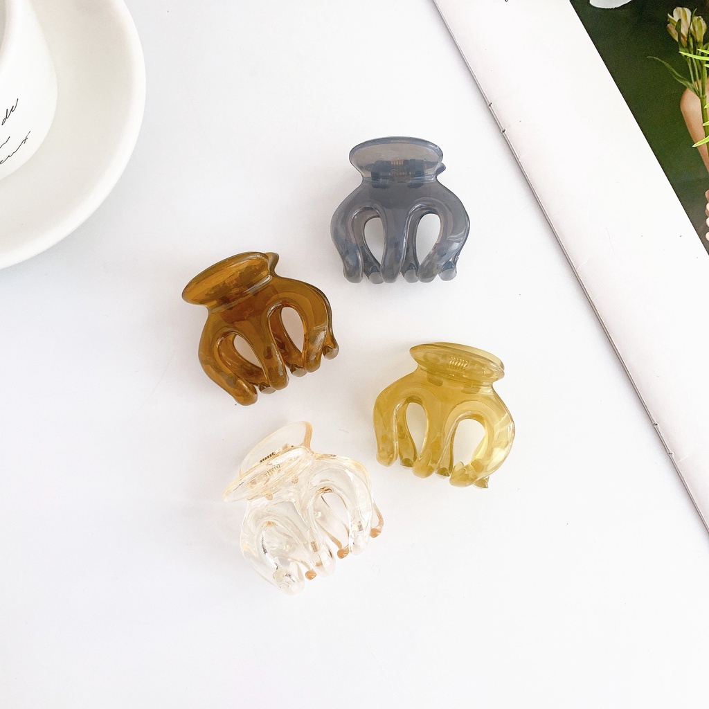 Jepit Rambut Cakar Wanita Penjepit Rambut Kucir Ekor Kuda Bulat Bahan Plastik Berkualitas Ukuran 5 cm