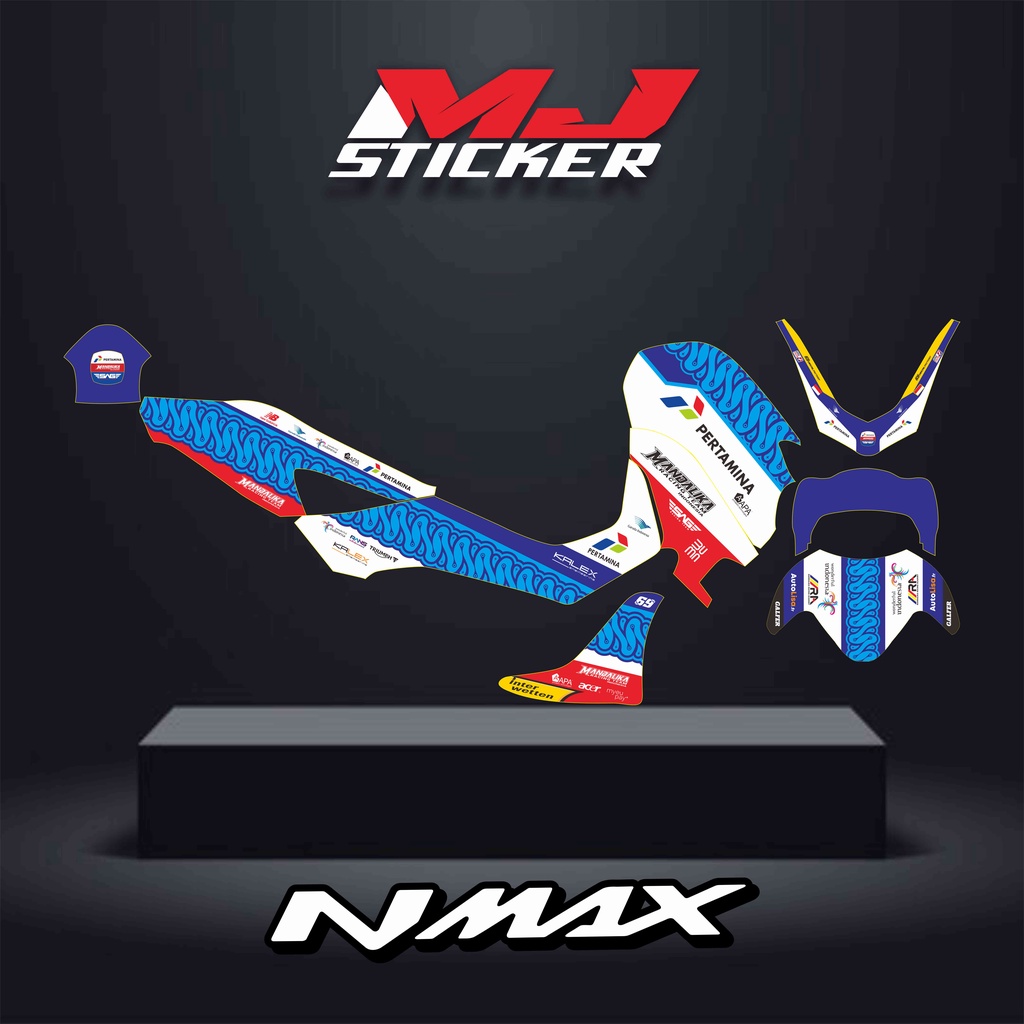Custom DECAL NMAX NEW 2020-2021 Motif Pertamina Mandalika