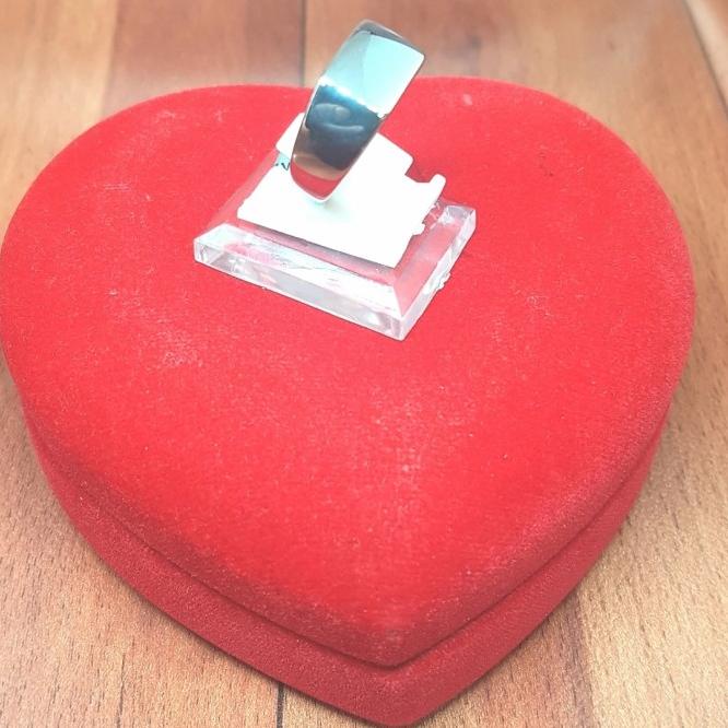 Cincin Besi Putih Asli Ambon Polos