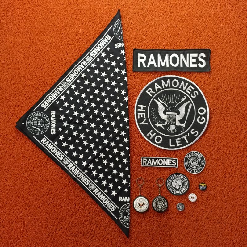 BACKPATCH BORDIR / PATCH BORDIR RAMONES SATU SET FREE SLAYER BANDANA BEST QUALITY