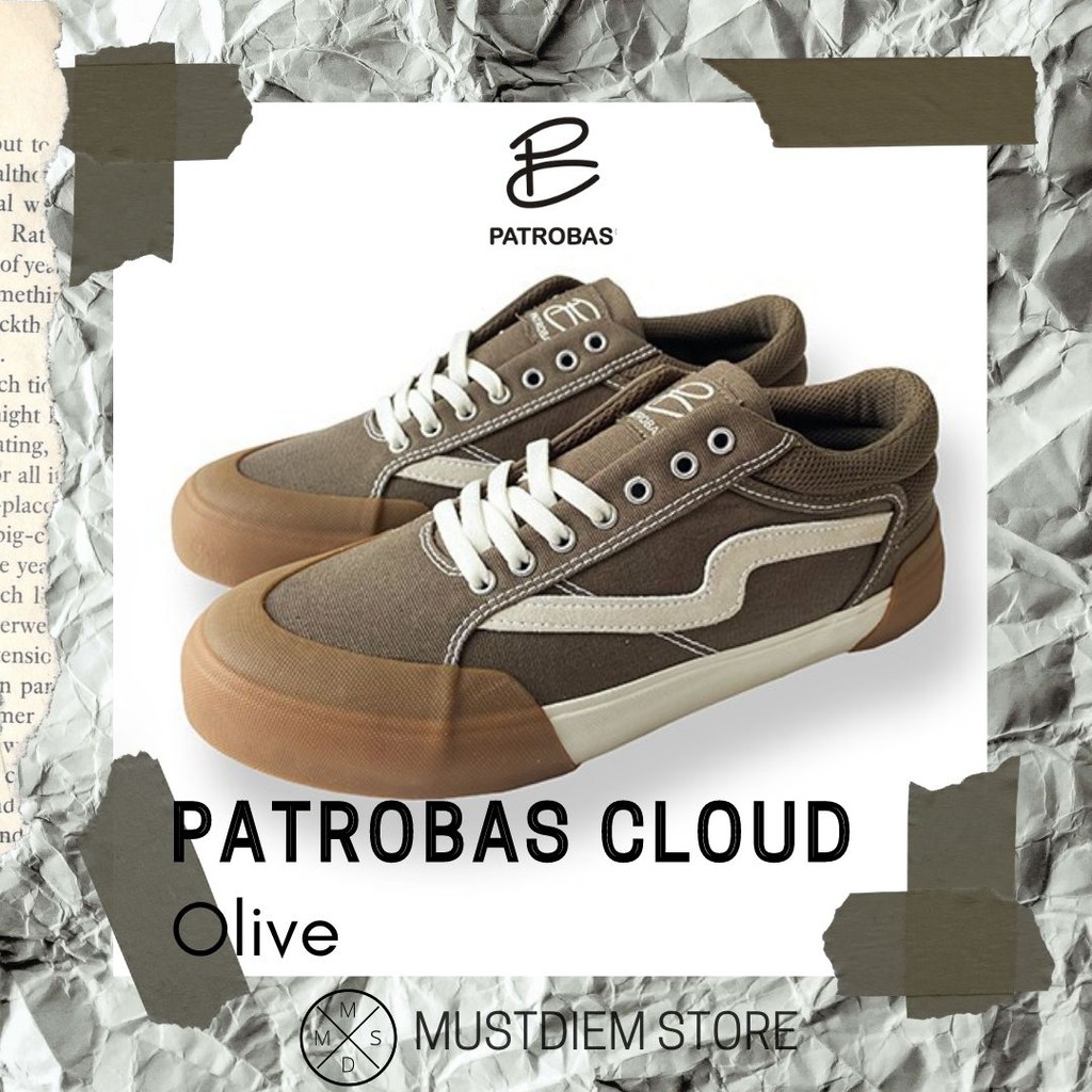 SEPATU PATROBAS CLOUD LOW - OLIVE / GREEN GUM / HIJAU