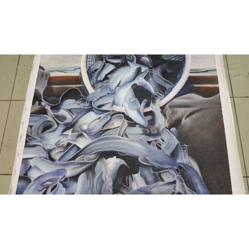 Lukisan kanvas ikan 038