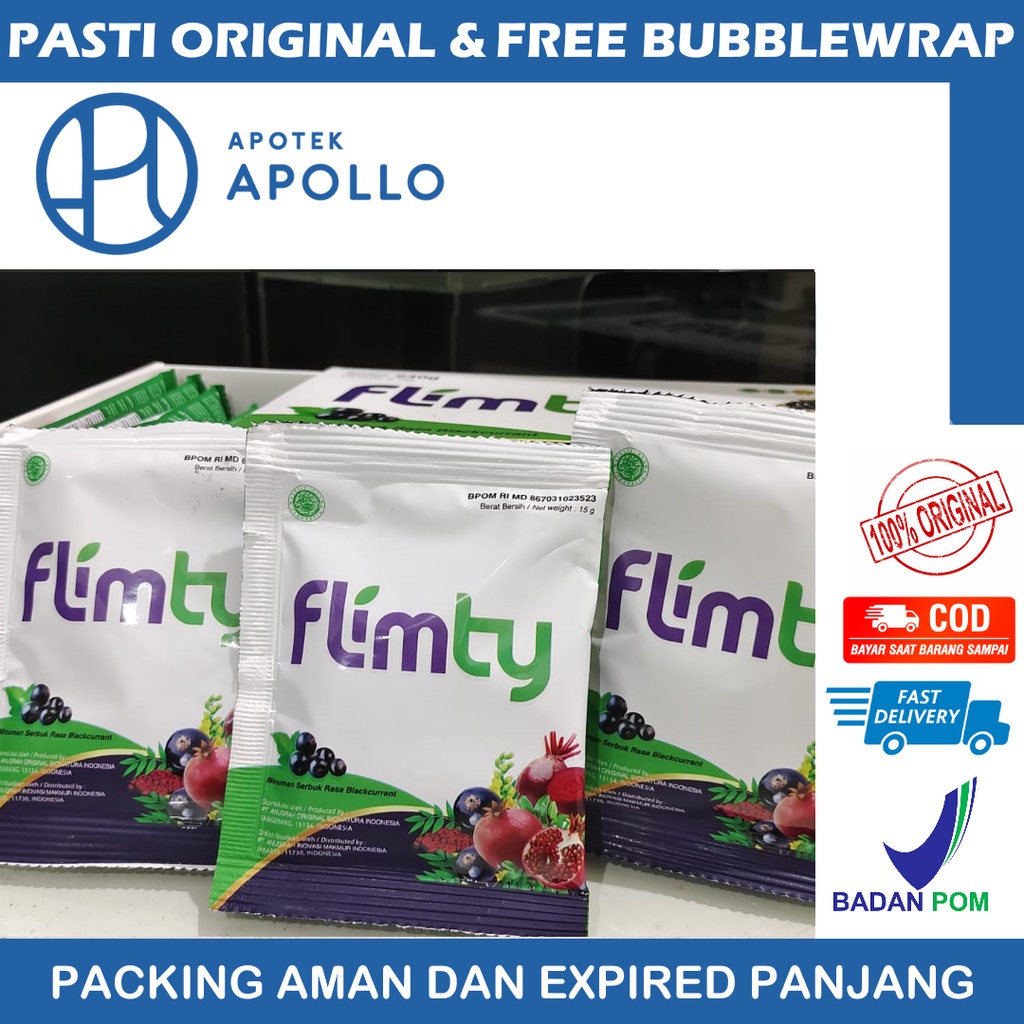 FLIMTY FIBER PER SACHET BPOM FREE ONGKIR DIET OBAT KURUS PELANGSING