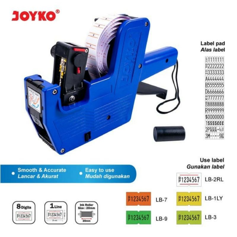 Alat Tembak Label Harga Joyko 1 Baris 8 Digit MX-5500M