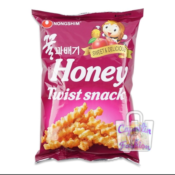 

Nongshim Honey Twist Snack 75gr / Snack Rasa Madu & Apel dr Korea