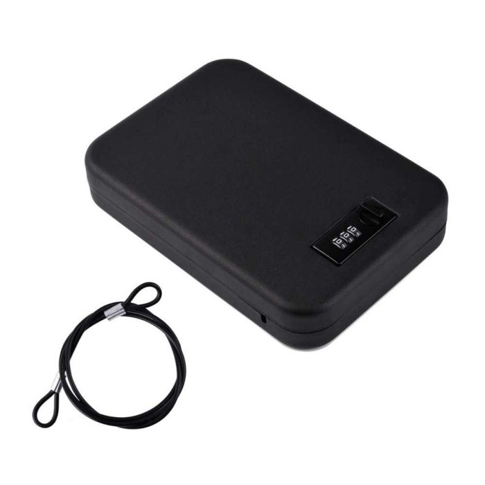 BRANKAS- OPSON BRANKAS MINI MOBIL PASSWORD SAFES PORTABLE CAR SAFESBOX O HITAM -BRANKAS.