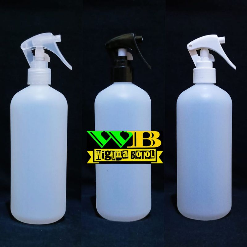 Botol Spray 500ml HDPE natural / Botol Triger 500ml HDPE / Botol HDPE 500ml Natural Spray Triger