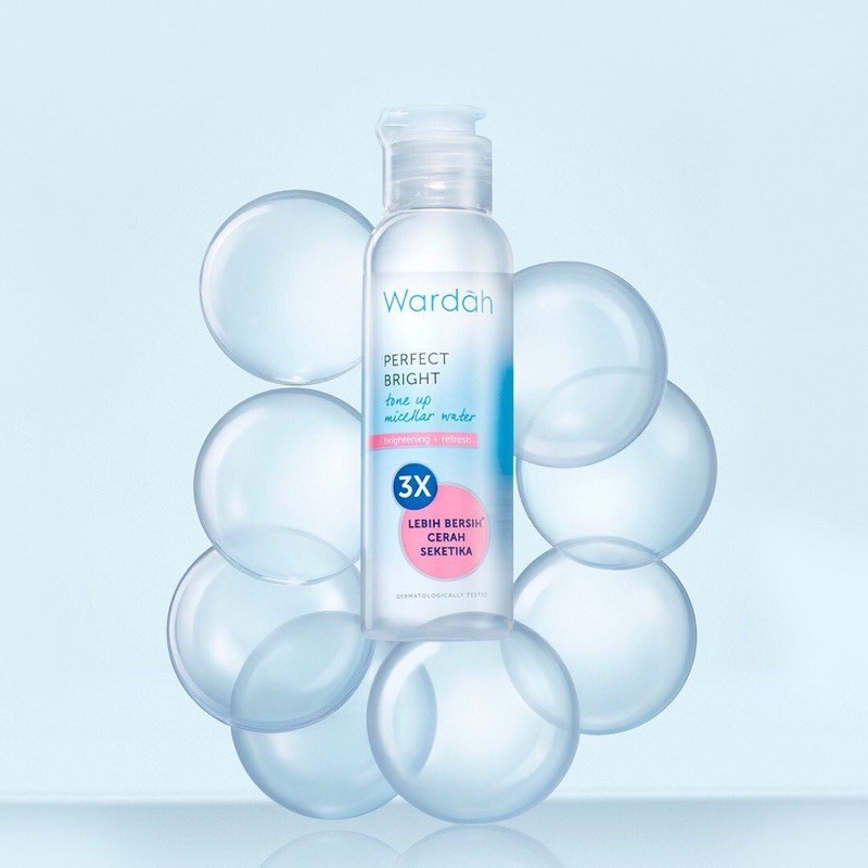 ✿ELYSABETHME✿ 🅆 🄰 🅁 🄳 🄰 🄷 Wardah Micellar water Perfect Bright penghapus makeup bedak air