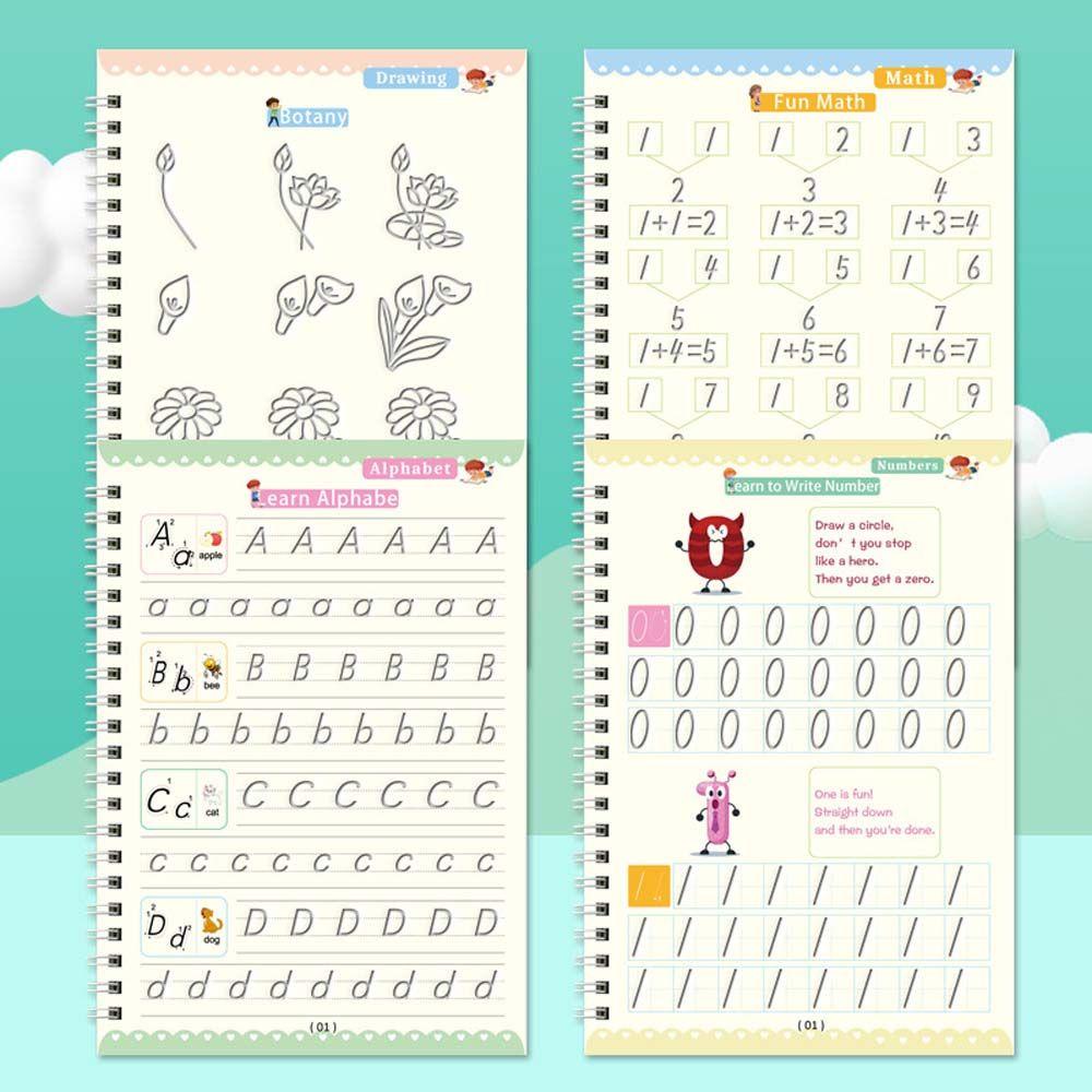 Mxbeauty Kids Copybook Bahasa Inggris Pegang Pulpen Huruf Inggris Menggambar Latihan Bahasa Inggris Gratis Lap Matematika Stiker Tulisan Inggris
