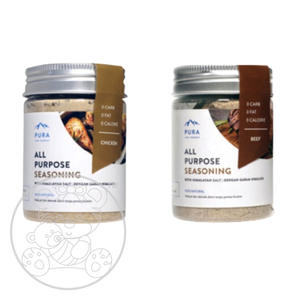 

Pura The Purest All Seasoning Penyedap Rasa Dengan Garam Himalaya Kaldu Sapi Ayam Zero Sugar 80 Gram