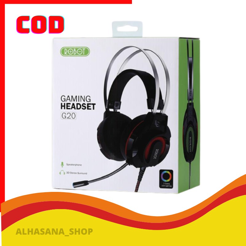 GAMING HEADPHONE ROBOT RH -G10 ORIGINAL HEADSET FOR GAME