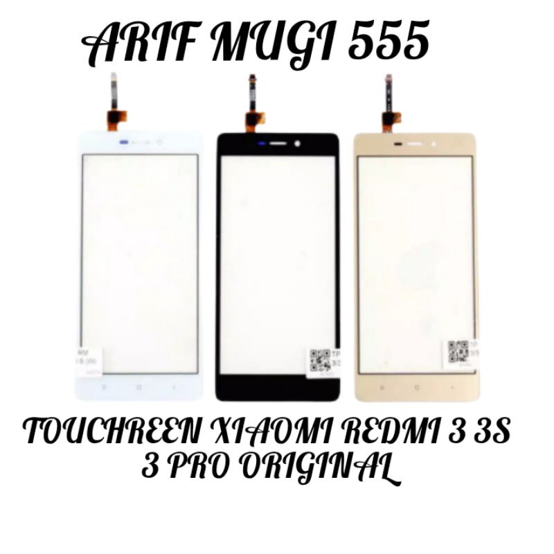 TOUCHSCREEN TC/TS LAYAR SENTUH XIAOMI REDMI 3 3S ORIGINAL