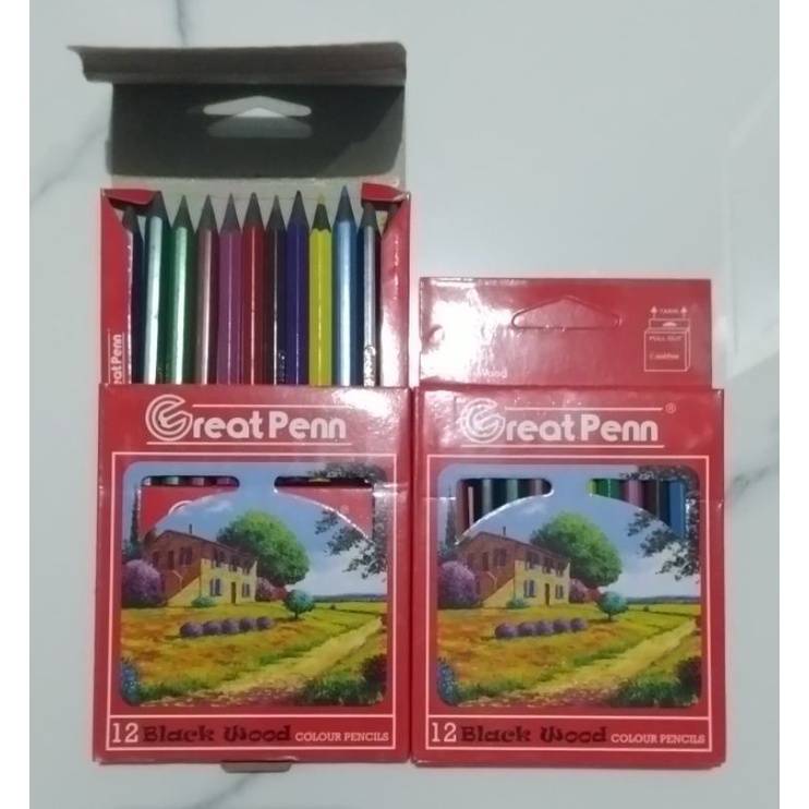 PINSIL WARNA GREAT PENN 12 WARNA PENDEK