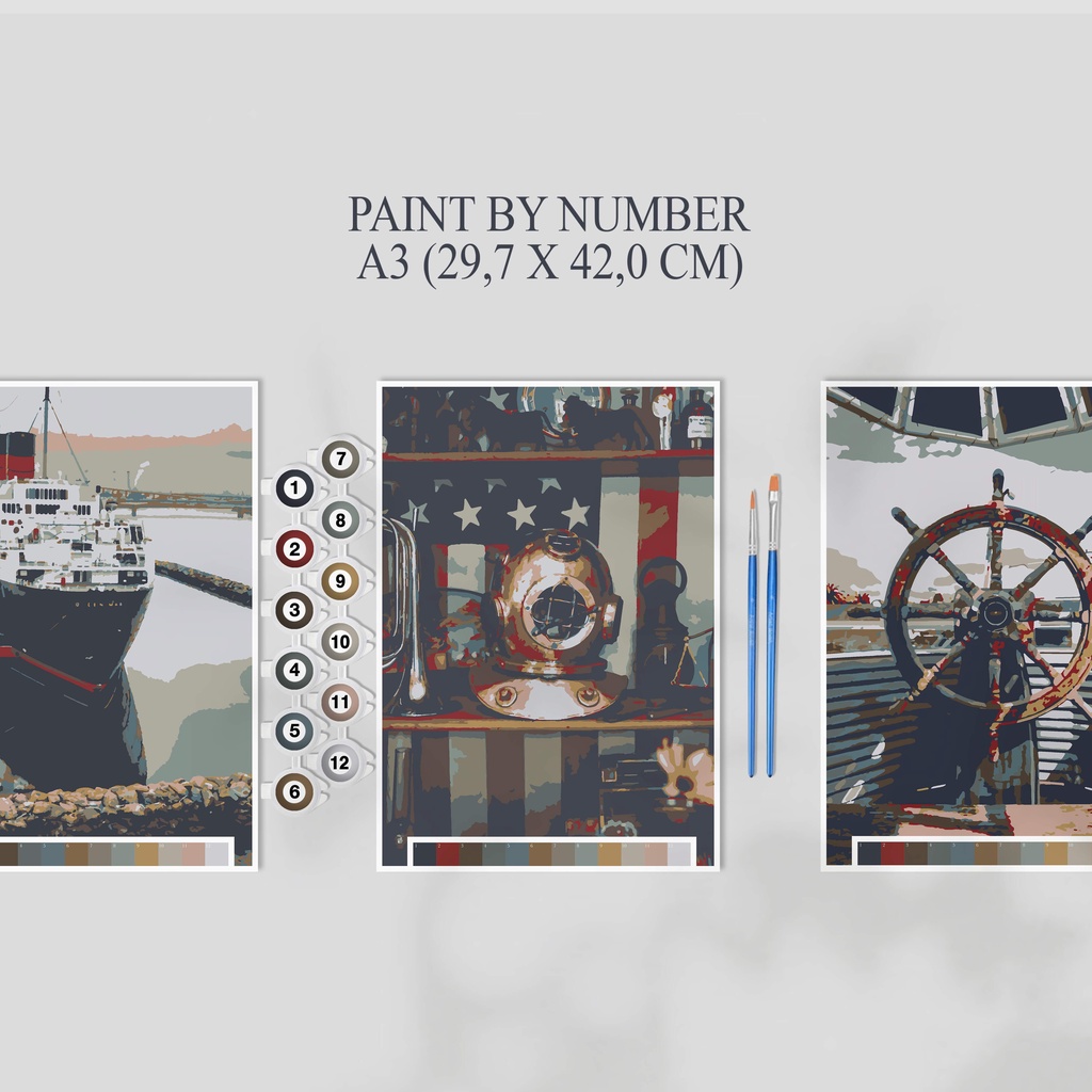 

Paint By Number Kit A3, marine