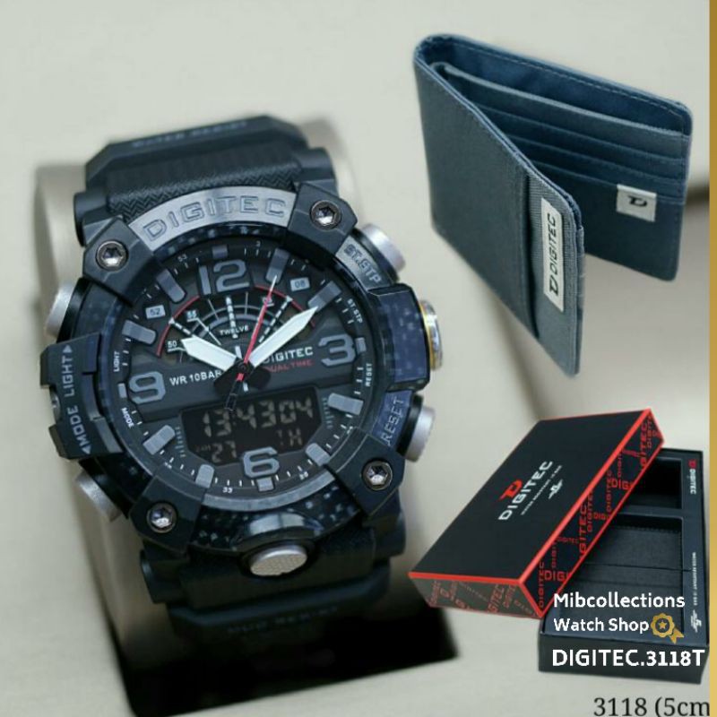 Jam Tangan Pria Digitec DG-3118T Original Free Dompet Digitec / Jam Tangan Pria Digital Digitec