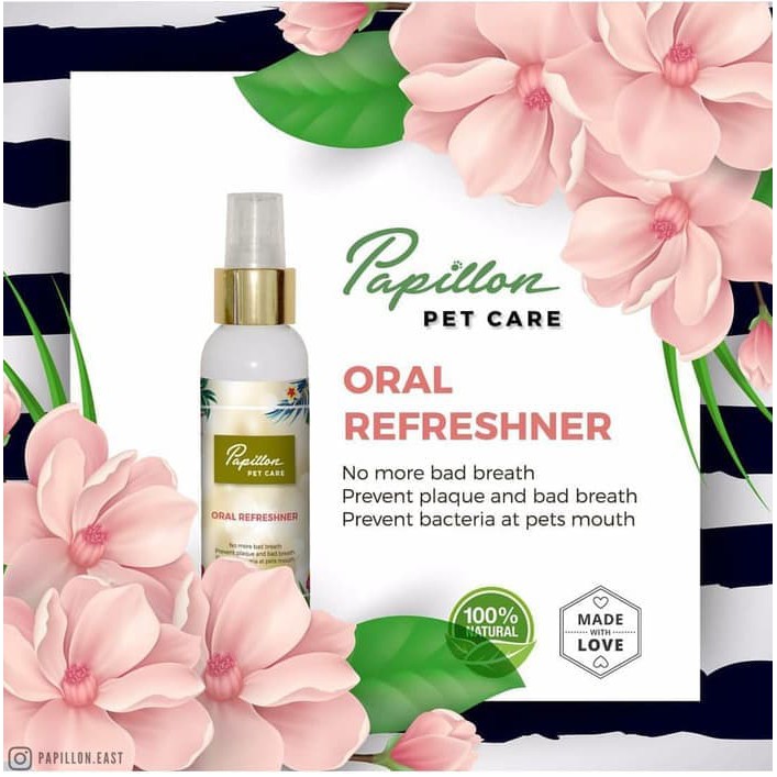 

Pet Republic Pet Dental Spray PAPILLON Pet Care Oral Refreshner 80ml