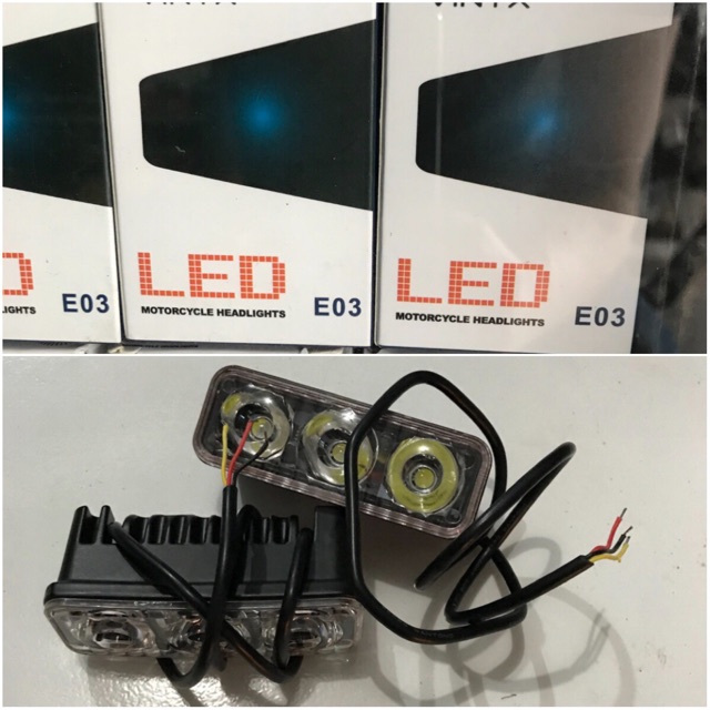 LAMPU LED DRL 3 MATA STROBO E03