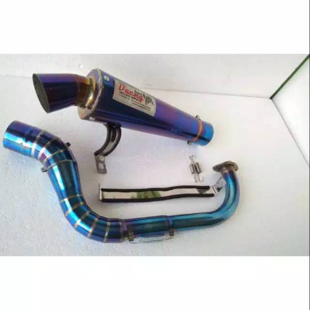 Knalpot racing Daeng trompet blumond buat motor mio all matic .