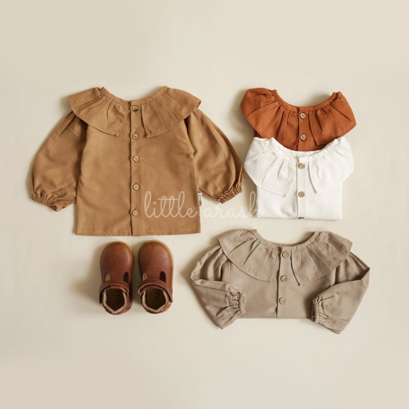 Little Arash | KIMIKO Blouse | Blouse anak perempuan | Atasan anak bahan linen