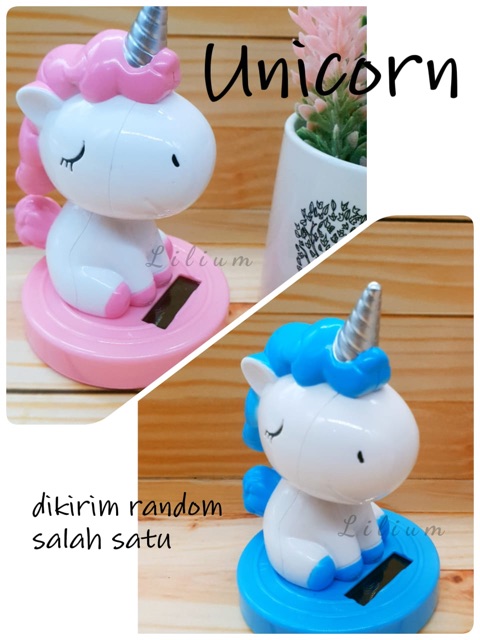 Pajangan dashboard mobil solar power miniatur bare bear totoro pokemon pikachu snorlax unicorn