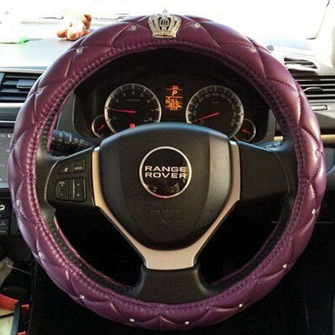 Aksesoris Mobil Sarung Cover Stir Setir Mobil DAD pink CROWN