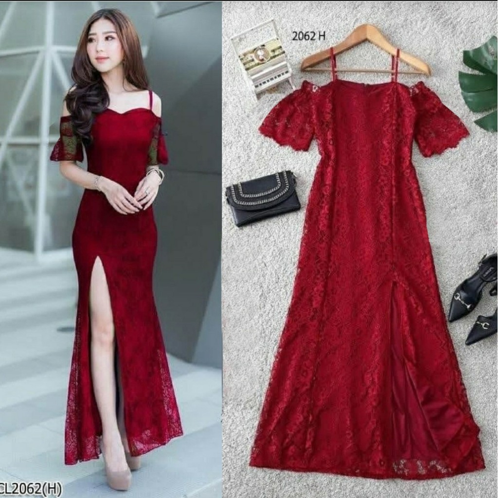 FWG - DRESS BRONIA BRUKAT / BAJU DRES WANITA / GAUN PESTA / DRESS / BAJU WANITA