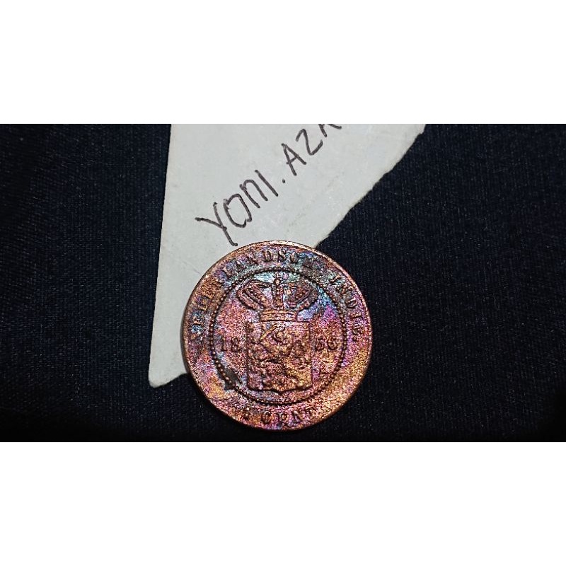 koin kuno 1 cent # sen nederlandsch indie tahun 1856 nomer 31