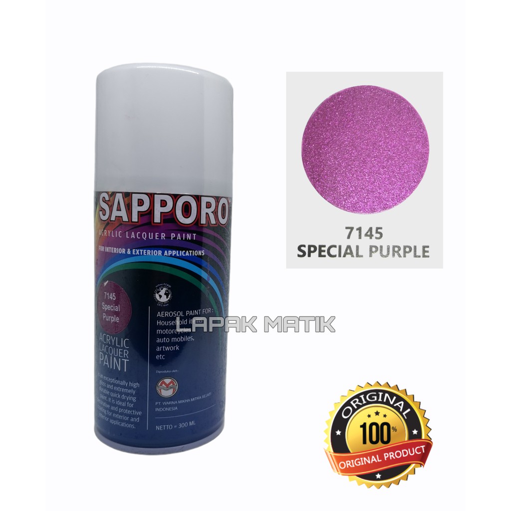 Pilok Sapporo SPESIAL PURPLE UNGU METALIK 7145 300ML