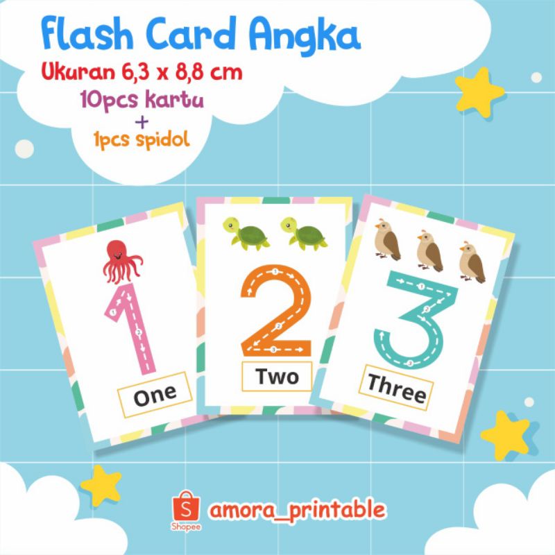 FLASH CARD ANGKA _ KARTU PINTAR ANAK