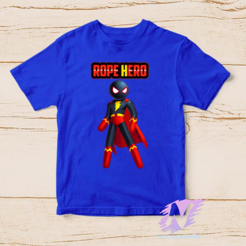 kaos anak mobile ropehero baju stickman superhero