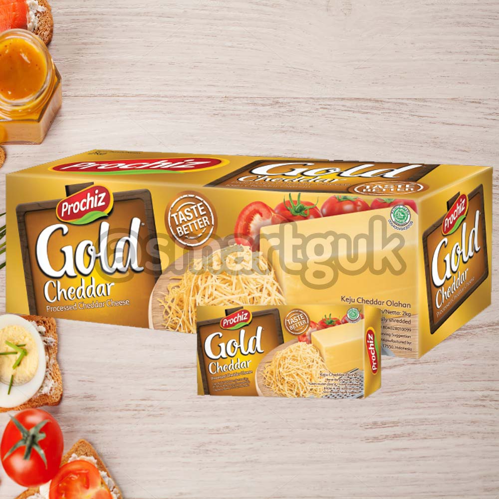 

Prochiz Gold Keju Cheddar 2 Kg Gram Kemasan Dus Gojek Grab Ready 2Kg