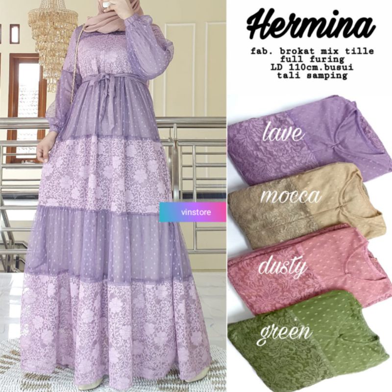 ZS HERMINA MAXY // BAHAN BROKAT TILLE FULL FURING // LD 110 by VINS