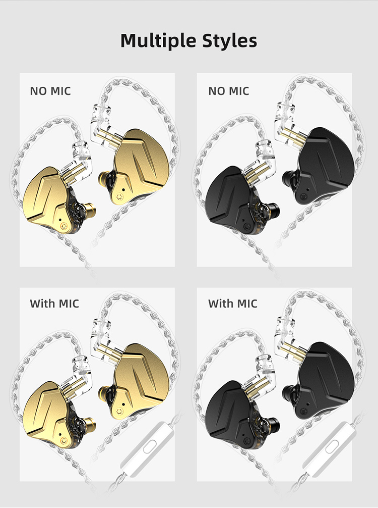 Kz Zsn Pro X Earphone In Ear Hifi Bass 1ba + 1dd Hybrid Driver Bahan Metal Untuk Olahraga