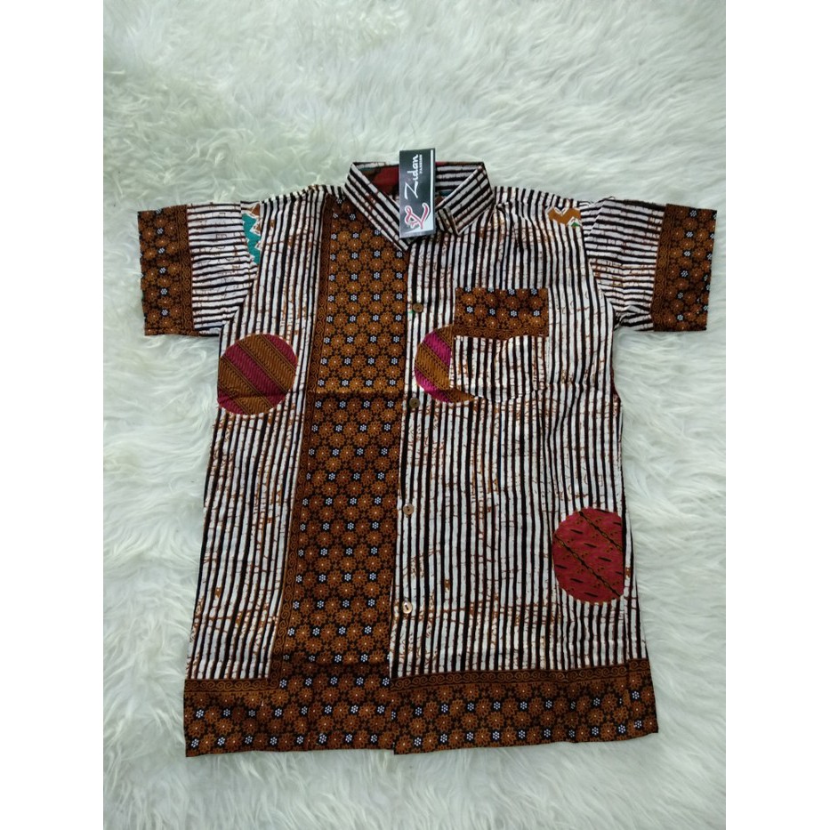 Kemeja hem batik anak usia 6.5 th - 8.5 th