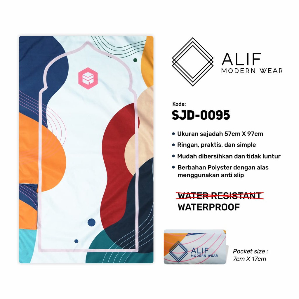 ALIF SAJADAH TRAVEL / SAKU / PORTABLE / WATERPROOF ( ALIF MODERN WEAR SJD-0095 )