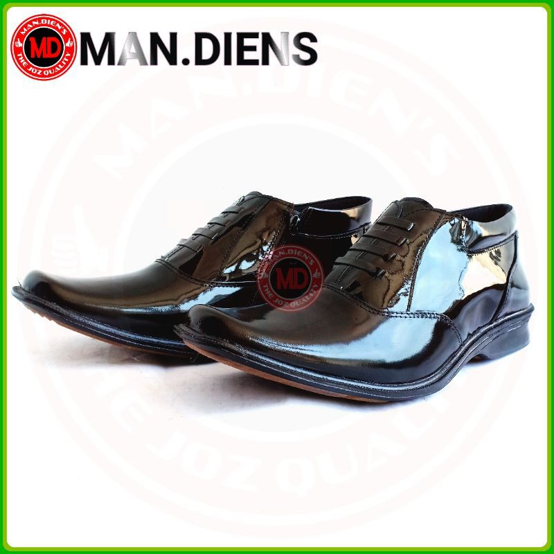 MANDIENS 02.LUX/03.LUX - Sepatu Formal Pria Sepatu Kulit PDH TNI POLRI Sepatu Kerja Dinas Security