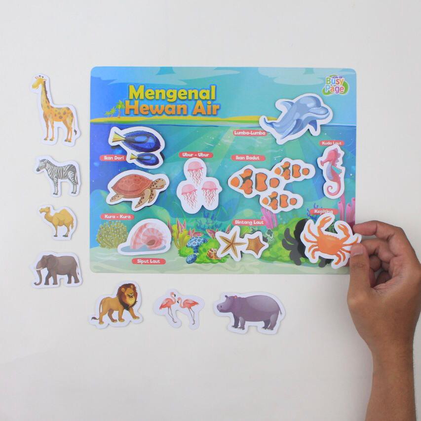 [1BOX ISI 2] KONSEP BUSY PAGE HEWAN / ACTIVITY SHEET / MAINAN EDUKASI ANAK