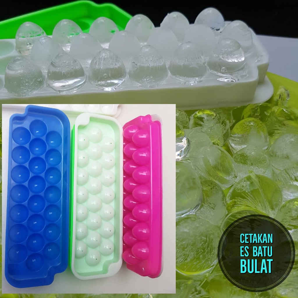 Cetakan Es Batu bulat ice ball tray Murah / Cetakan Puding Pudding / Cetakan Telur Puyuh / Cetakan E