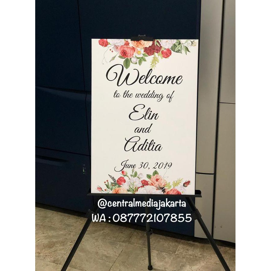 Welcome Sign Wedding Custom | Welcome Signage Custom Barang Terbagus