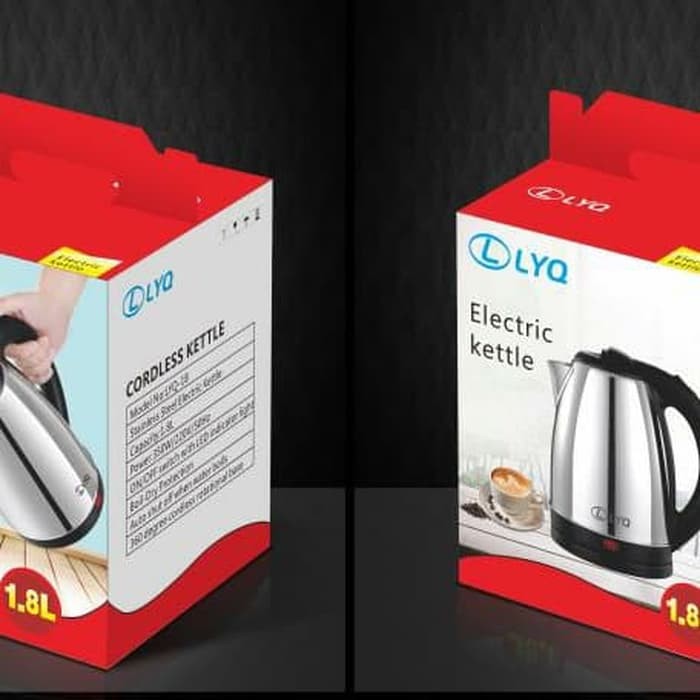 (COD) LYQ Teko listrik 1.8L / pemanas air / kettle electric kapasitas